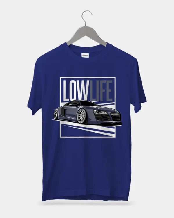 Audi R8 Low Life Royal Blue T-Shirt