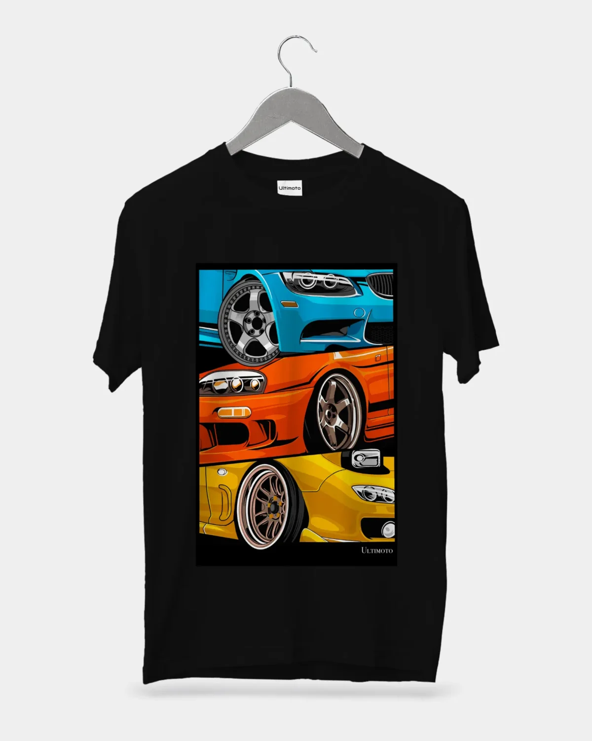 Iconic Cars Stance Black T-Shirt