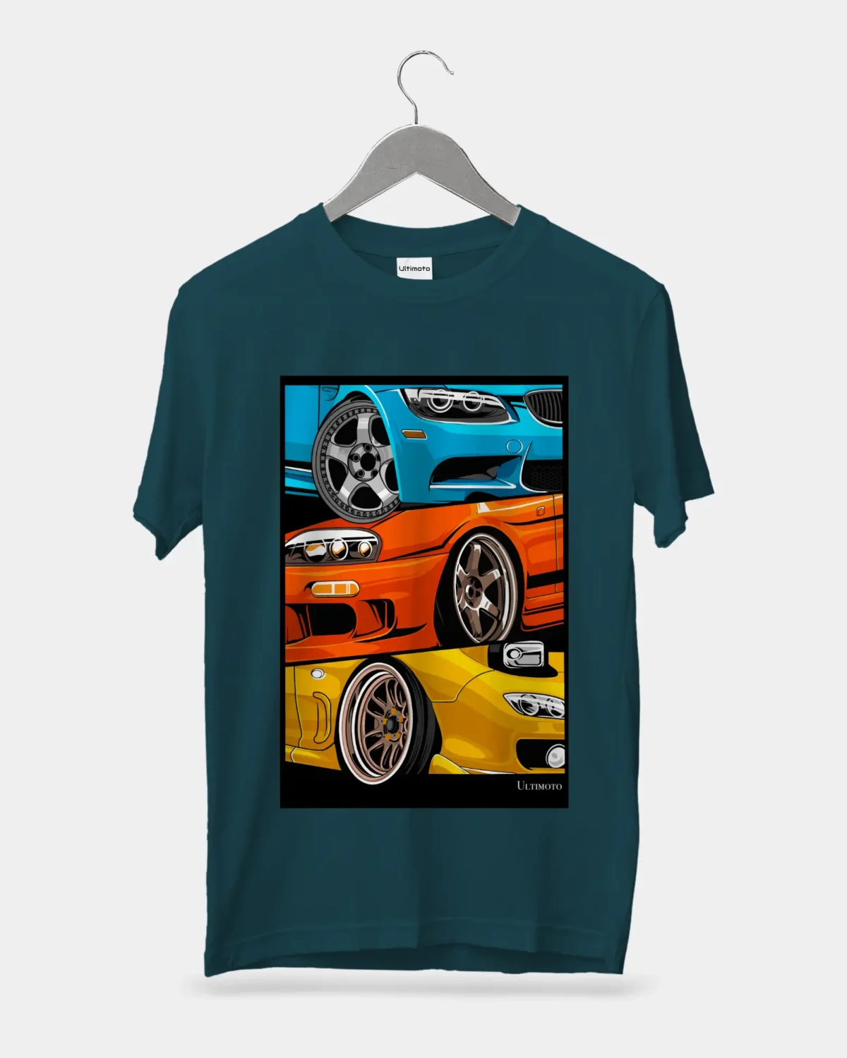 Iconic Cars Stance Petrol Blue T-Shirt