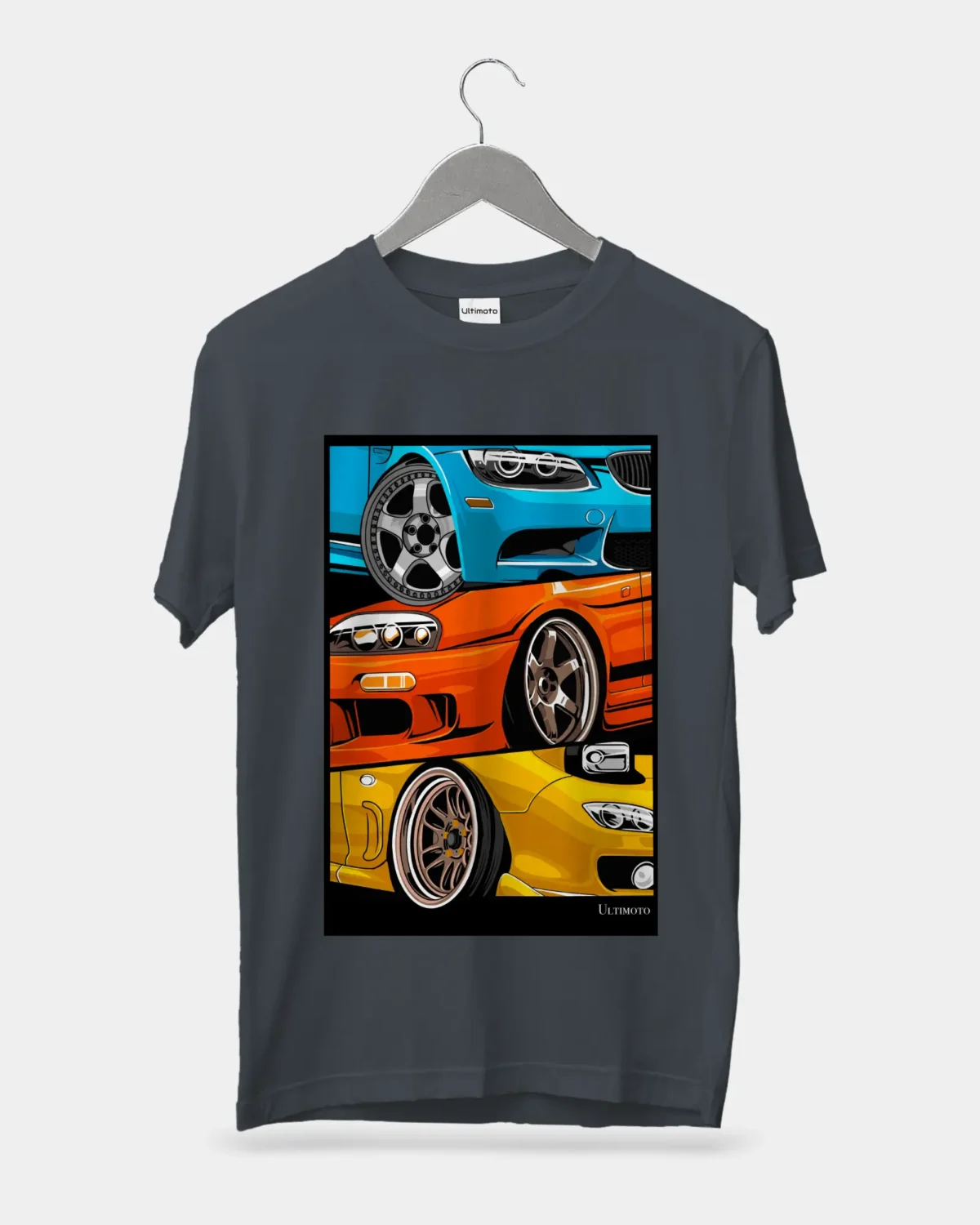 Iconic Cars Stance Steel Grey T-Shirt