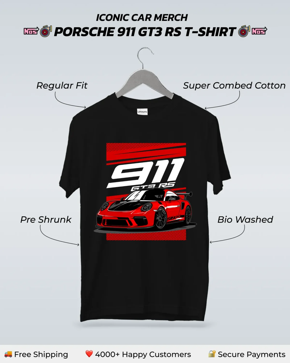 Porsche 911 GT3 RS T-Shirt Feature