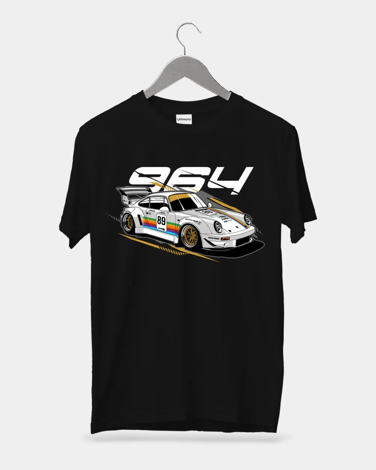 Porsche 964 RWB Black T-Shirt