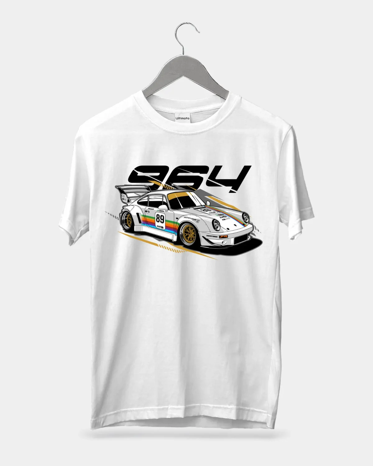 Porsche 964 RWB White T-Shirt