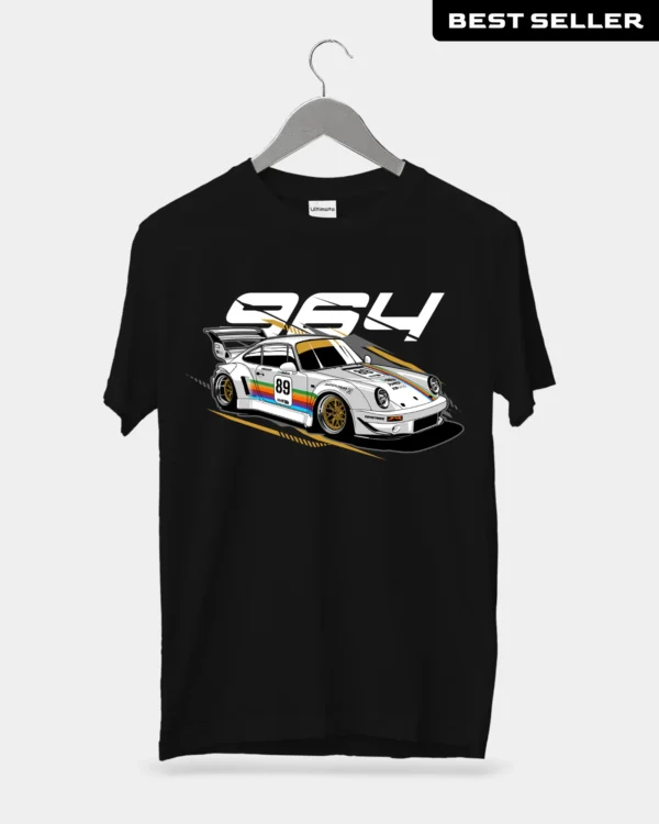 Porsche 964 RWB Black T-Shirt